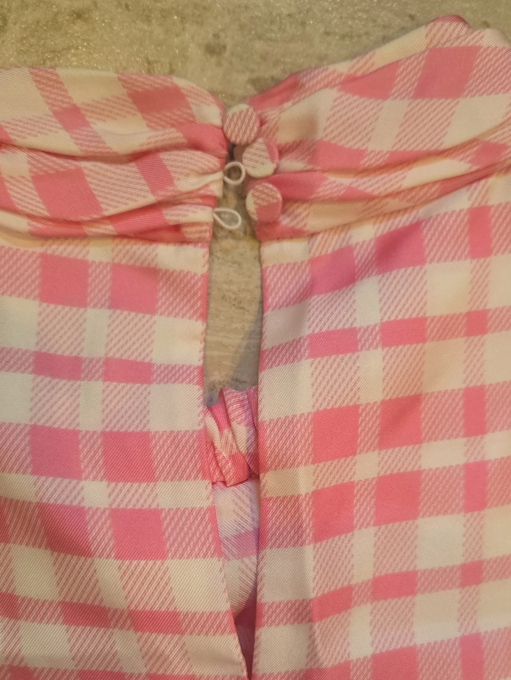 J. Crew Collection Pink/White Checked 100% Silk Sleeveless Blouse